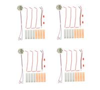 Veemoon 4 Sets DIY Fruit Battery Science Kit for Fruit Physics Electricity Experiment with Potato Lemon Orange Stem Educational Tool for School Projects and Interactive Learning