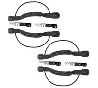 Veemoon 4 Sets Non-skid Kayak Handles with Elastic Bungee Rope and Mounting Accessories, Practical Replacement Boat Side Carrying Handles for Canoe, Kayak, and Inflatable Watercraft