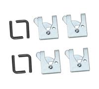 Veemoon 4 Sets Pet Dog Cage Latch Lock Corrosion-Resistant Galvanized Iron Safety Catch for Pet Crates Easy Install Multi-Purpose Cage Door Lock for Dogs and Furniture