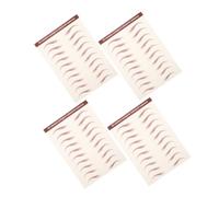 Veemoon 4 Sheets Hair Like Eyebrow Stickers Natural Looking Brow Transfers Sweatproof Temporary Eyebrow Decals for Women Easy Water Transfer Application