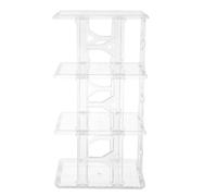 Veemoon 4 Tier DIY Hat Organizer Shoe Rack Box Pet Multi Layer Sleek Modern Design Protects and Preserves Shape Prevents Squashing Entryway Storage