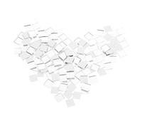 Veemoon 400pcs Craft Adhesive Mirror Tiles Home Decor Mosaic Tiles for Crafts Square Mirror Mosaic Square Decoration Silver