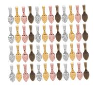 Veemoon 400pcs Glue On Bails: Oval Pendant Bails Charm Connectors - Jewelry Finding Supplies For DIY Crafts Necklace Earring Charms DIY Crafts Supplies