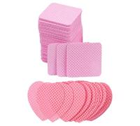 Veemoon 400pcs Lint Free Cotton Nail Wipes for Gel Nails Pads Makeup Remover Wipes Travel Size Pink Heart Shape and Regular Pads for Cleaning