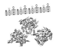 Veemoon 400pcs Stainless Steel Jewelry Clasp Tips for Necklaces and Bracelets Crimp Cord Caps for DIY Craft Projects Versatile and Easy to Use Jewelry Making Supplies