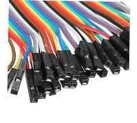 Veemoon 40pcs 10cm Female to Female Jumper Wires Breadboard Cable Kit for Electronic Circuit Prototyping with Standard Pin Headers Compatible with Breadboard and Electrical Wiring