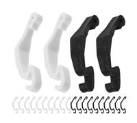 Veemoon 40Pcs Detachable Plastic Cage Latch Clips for Rabbit Hamster and Dwarf Hamster Cages White and Black Edge Fasteners for Small Animal Enclosures and DIY Assembly