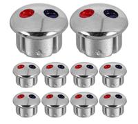 Veemoon 40pcs Hot Cold Indicator Faucet Handle Button Caps Abs Water Temperature Sign Inserts for Kitchen Sink Tap and Bathroom Sink Tap, Immediate Identification, Heat Resistant, Snug Fit