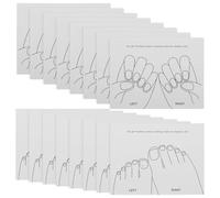 Veemoon 40pcs Nail and Foot Showcase Cards Blank Display Cards for Gel Polish Sample Craft Show Nail Shape Display Board