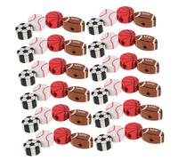 Veemoon 40pcs Sports Ball Erasers Mini Football Basketball Baseball Rugby Novelty Pencil Erasers for Classroom Rewards Party Bag Stuffers Holiday