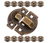 Veemoon 40pcs Vintage Iron Box Latches with Secure Locking Functionality, Coffee Colour Antique Style Hardware for Wooden Boxes and Suitcases, for Practical Storage Solutions and Craft