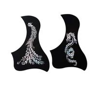 Veemoon 41-Inch Guitar Pickguard Protector Decal Self-Adhesive Protective Plate Creative Dragon-Mythical Bird Design 2Pcs Set for Decoration and Finger Wear Protection