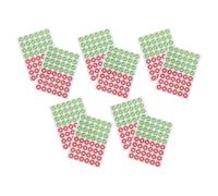 Veemoon 480pcs Check Cross Labels Round Self Adhesive Stickers 10 Sheets Green and Red Writable Labels for Inventory Control and DIY Project Marking