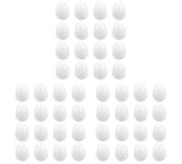 Veemoon 48pcs Fillable Blank Plastic Easter Eggs Detachable Paintable Eggs Adornment Spring Easter Party Candy Container White Diy Craft Basket Stuffer Hunt Supply, 3. 15x2 Inch