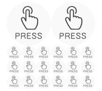 Veemoon 48pcs Press to Open Door Switch Sticker, Reminder Decal for Exit Button Location, 2.4" PVC Notice Label for Hotel, Mall, Warehouse, Restroom Doorway