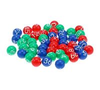 Veemoon 49pcs Plastic Replacement Bingo Balls for Raffle Game Lottery Ball Numbers for Family Bingo Game Party Gatherings Accessories