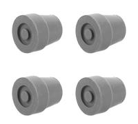 Veemoon 4pcs 16mm Quad Cane Rubber Tips Replacement Non-Slip Walking Stick Feet Pads Grey for Elderly Mobility Aids and Crutch Accessories