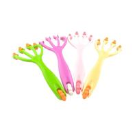 Veemoon 4pcs Acupuncture Point Massager Body Massage Tool Four Claws Rolling Abs Material Small and Convenient Fatigue for Working in The Office Suitable for Kinds of People Random Color