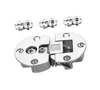 Veemoon 4pcs Adjustable Hidden Cabinet Hinges Silver Concealed Flush Mount Hardware for Kitchen Wardrobe Furniture Doors Silent Smooth Operation