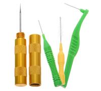Veemoon 4pcs Airbrush Cleaning Kit with Plastic and Metal Brushes for Complete Airbrush Maintenance Ergonomic Design for Easy Handling Essential Spray Gun Repair Tools Set
