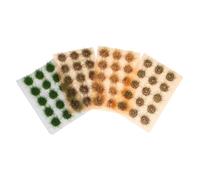 Veemoon 4PCS Artificial Grass Tufts for DIY Model Scenery Miniature Terrain Clusters for Train Landscape Railroad Dioramas High Compatibility User Friendly Design for Creative Projects