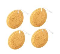 Veemoon 4pcs Bath Sponge Natural Honeycomb Sponges Loofah Shower Mitts Safe for Sensitive Skin Exfoliating Cleansing