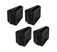 Veemoon 4pcs Black Non-Skid Ladder Feet Protector Pads Folding Ladder Foot Covers Anti-Slip Pads for Step Safety and Stability