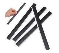Veemoon 4pcs Black Rubber Strip Replacement for Dustpan Edge with Easy Installation and Sturdy Wear-Resistant Material, Suitable for Garbage Shovel Accessories