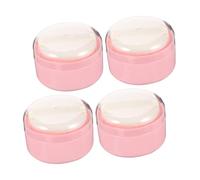 Veemoon 4pcs Body Powder Puff Box with Portable Sealed Container and Ultra Soft Puff for Loose and Pressed Powder Easy One-handed Use