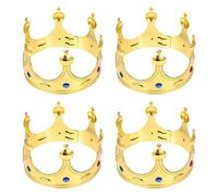 Veemoon 4pcs Boy Girl Crowns for Birthday Parties Costume Accessories for Kings Headdress for Dress-up Pageants and Performances