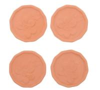 Veemoon 4pcs Bread Basket Warmer Terracotta - Stoneware Food Storage Bucket Insulation Sheet - Party Pastry Warmer For Kitchen Restaurant