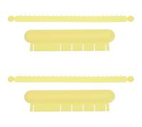 Veemoon 4pcs Cake Decorating Tools - DIY Cake Curved Flower Arranging Aid - Baking Measuring Ruler with Accurate Markings - Arc Marker Tool for Beginners Yellow