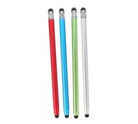 Veemoon 4pcs Capacitive Stylus Pen Double-ended Rubber Tips Magnesium Alloy Body Smooth Writing for Phone Tablet Touch Screens Silver Blue Red Green