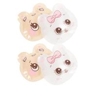 Veemoon 4pcs Cartoon Animal Ice Packs Portable Cooler Pouches Mini Food Ice Cooling Pack for Camping Picnic Lunch Bags Reusable Portable Set with White and Beige Colors