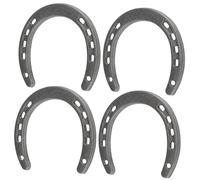 Veemoon 4pcs Cast Iron Horseshoe Wall Hanging Decor for Home and Office Rustic Lucky Horse Shoe Charms with Creative Design Iron Material Wall Art for Living Bedroom Restaurant