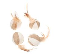 Veemoon 4pcs Catnip Teasing Interactive Cat Balls Pet Supplies Fun Cat Play for Indoor and Kittens