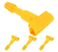 Veemoon 4Pcs Commercial Mop Handle Replacement Clips Heavy Duty Plastic Mop Head Holders with Anti-Slip Yellow Clamps Compatible with Industrial Floor and Dust Handles for Professional