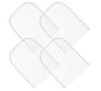 Veemoon 4pcs Deep Brown Lace Net Base Wig Making Supplies 4x4 Inch Wig Foundation for DIY Lace Frontal Closure Suitable for Hair Extensions