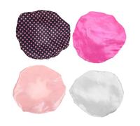 Veemoon 4pcs Double Shampoo Caps Shower Hats Hair Protection Caps for Women Sleeping Bath Use