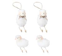 Veemoon 4pcs Easter Small Sheep Pendant Funny Adorable Lamb Ornament for Shop Window and Dining Table Decor Seasonal Easter Party Pendant Home Decoration