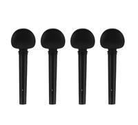 Veemoon 4Pcs Ebony Violin Tuning Pegs 4/4 Size Wooden Peg Compound for Acoustic Violin Repair Kit and Instrument Accessories