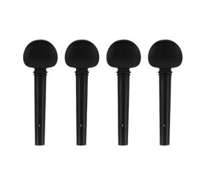 Veemoon 4Pcs Ebony Violin Tuning Pegs 4/4 Size Wooden Peg Compound for Acoustic Violin Repair Kit and Instrument Accessories
