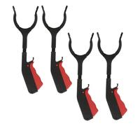Veemoon 4pcs Ergonomic Long Trash Grabber Tool Lightweight Litter Picker Stick for Outdoor Cleaning Reaching Tool with Firm Clamp Grip for Seniors and Community