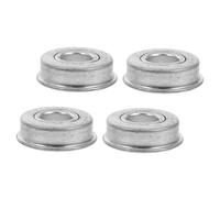 Veemoon 4pcs Flanged Ball Bearings for Lawn Mower Wheels Steel Construction Smooth Quiet Operation Compatible with Riding Mowers Garden Trolleys and Lawn Tractors Replacement Parts
