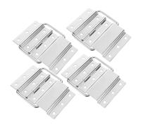 Veemoon 4pcs Flight Case Support Hinge, Foldable Detachable Alloy Hinges for Equipment Case and Wooden Box, Silver, 25kg