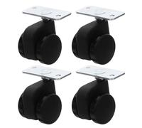 Veemoon 4pcs Furniture Casters for Chairs - Metal Swivel Wheels with Brake - Heavy Duty Castor Wheels Swivel Stem Casters for Home and Office Use