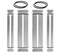 Veemoon 4pcs Guitar Fretboard Guard Metal Protector with Rubber Bands - Precision Fingerboard Fret Polishing Accessory for Guitar and Bass Maintenance and Repair