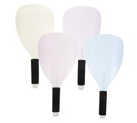 Veemoon 4Pcs Hairdressing Face Cover Shield with Handle Clear Plastic Protectors for Dyeing and Haircuts Full Protection Eye Cover for Salon Home Use