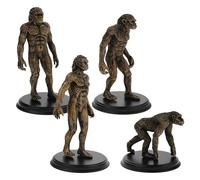 Veemoon 4pcs Human Evolution Plastic Figure Models Set Primate Man Teaching Tools Science Experiment Cognition Model Australopithecus Habilis Erectus Educational Learning Classroom Home