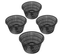 Veemoon 4pcs Hydroponic Net Pots Plastic Mesh Cup for Plant Nursery with Waterproof Construction and Easy Maintenance Suitable for Outdoor Gardening and Soil-based Planting